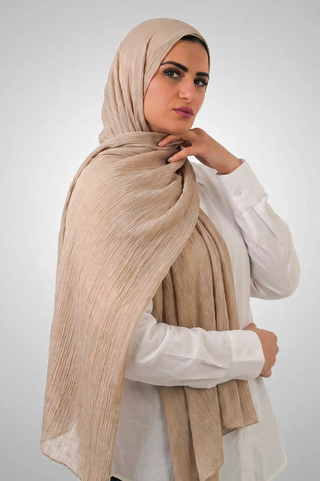 Beige Organza Scarf