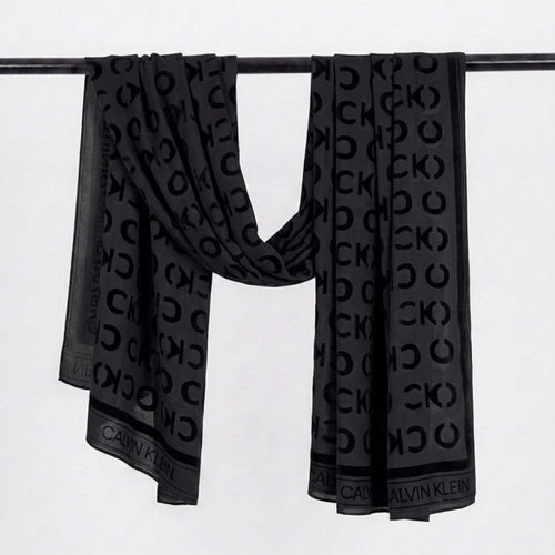 Black Devore Scarf
