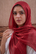 Crimson Red Organza Scarf
