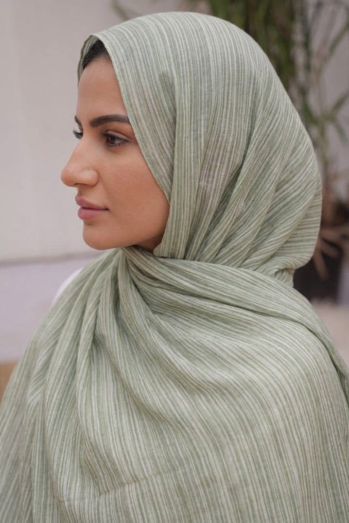 Olive Grey Thai Striped