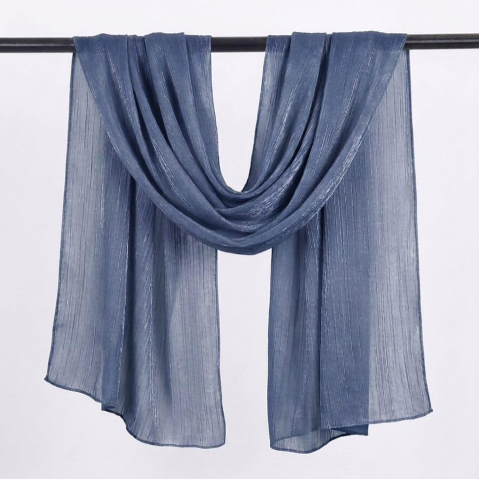 Slate Blue Organza Scarf