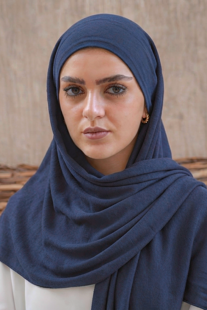 Slate Blue Scarf & Undercap Set