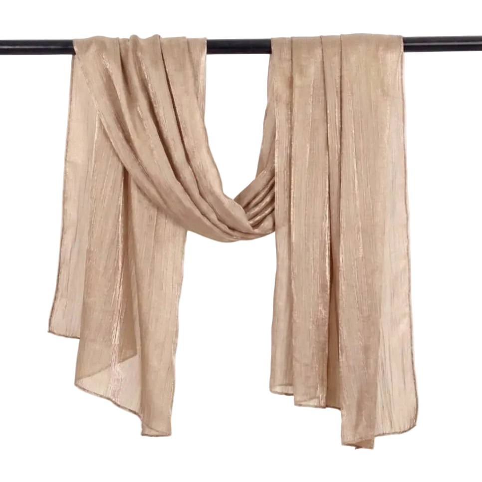 Warm Beige Organza Scarf