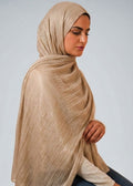 Warm Beige Organza Scarf