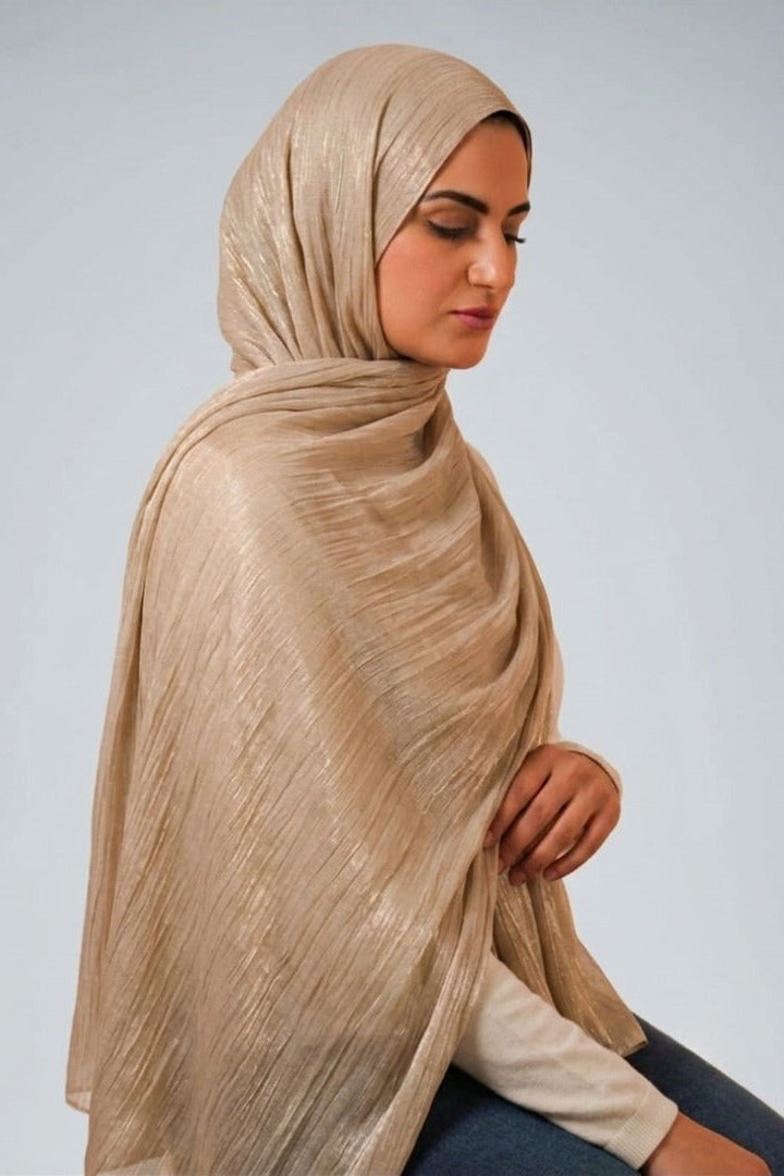 Warm Beige Organza Scarf