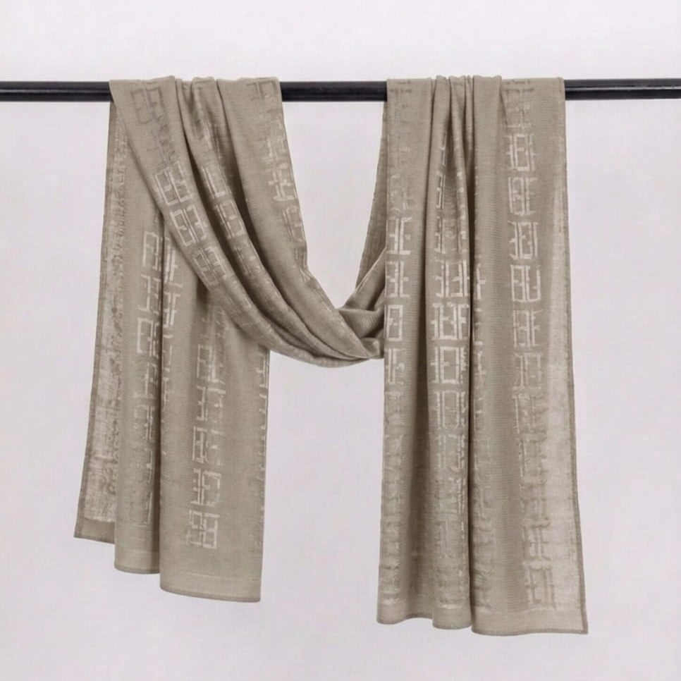 Mono Grid Kuwaiti Scarf