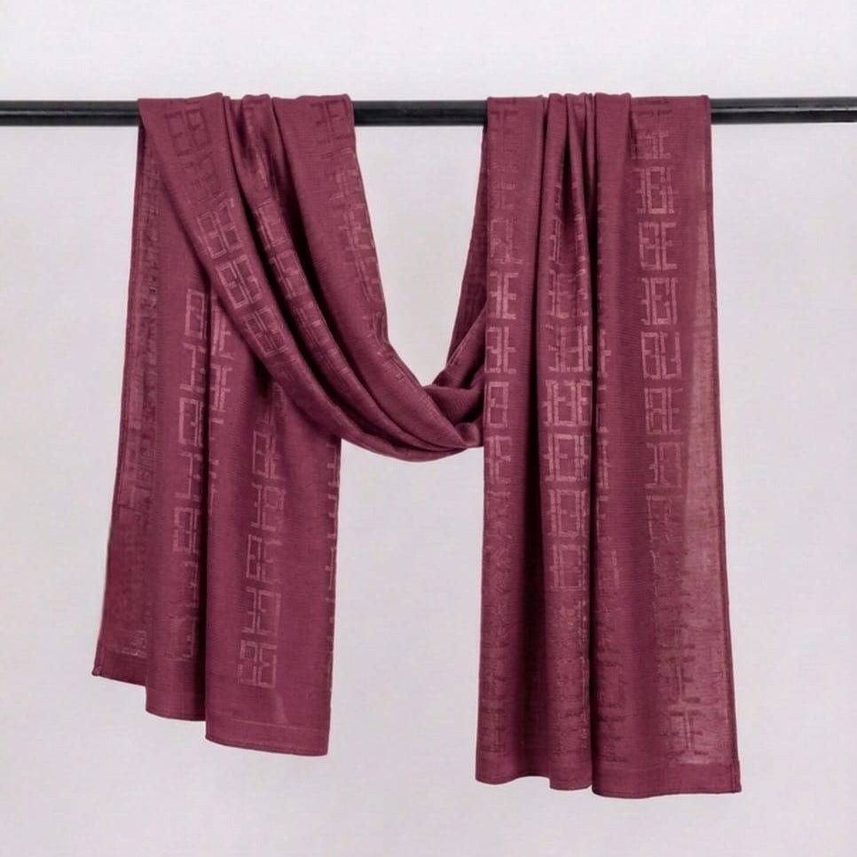 Mono Grid Kuwaiti Scarf